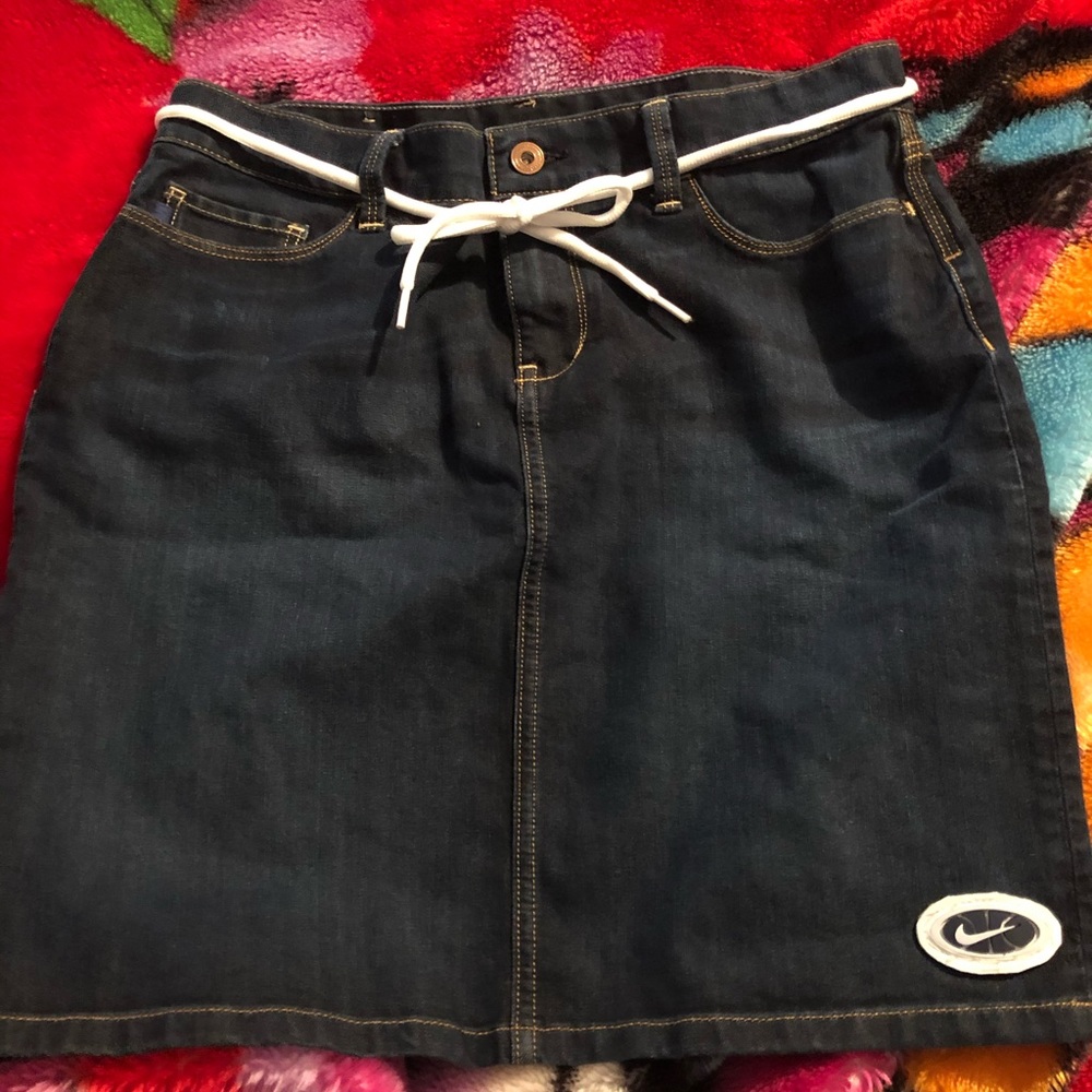 Nike denim skirt